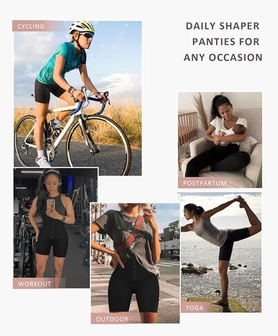 FeelinGirl Shapewear for Women Tummy Control High Waist Body Shaper Shorts Thigh Slimmer Faja Corset Waist Trainer Pants in Saudi Arabia