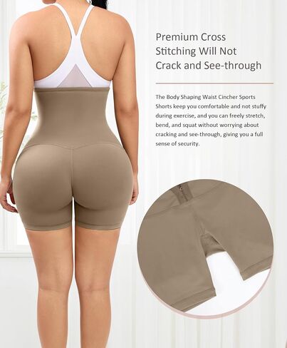 FeelinGirl Shapewear for Women Tummy Control High Waist Body Shaper Shorts Thigh Slimmer Faja Corset Waist Trainer Pants in Saudi Arabia