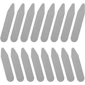 16pcs Metal Collar Stays Stainless Steel Dress Shirt Collar Inserts Invisible Shirt Corner Insert Collar Protectors for Mens Shirts