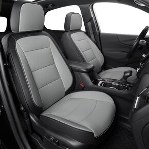 Terrain Seat Covers, fit for 2018-2024 GMC Terrain SLE SLT Denali AT4 SL 4dr SUV, Water Proof Faux Leather(Full Set, Black&Red)