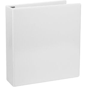 D Ring Binder, 3 Ring 1-inch Binder Fit Letter Size Paper, Presentation View Binders, White, 6-Pack