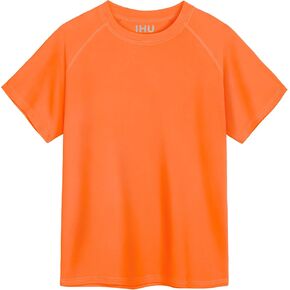 Boys Rash Guard Swim Shirt UPF 50+ Neon Shirts Kids Youth Short Sleeve Dry Fit Athletic T-Shirts for Boys Girls