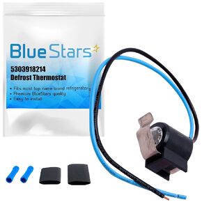 BlueStars Ultra Durable 5303918214 Refrigerator Defrost Thermostat Kit - Exact Fit for Frigidaire Kenmore Electrolux Refrigerators - Replaces 75303918214 892545 AP2150145 PS469522