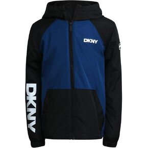 DKNY Boys' Jacket - Soft Polar Fleece Full Zip Up Hooded Jacket for Boys - Midweight Boys' Activewear Jackets (8-20)