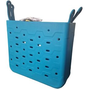 Beach bag, Tote Rubber Bag For Pool & Shopping Fashionable with Random Accessories, Pool Activities Shopping, Small Organizer Basket