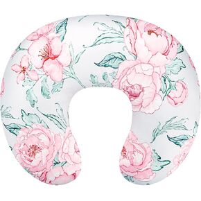 Nursing Pillow Cover Stretchy Removable Cover for Breastfeeding Pillows, Ultra Soft Comfortable Slipcover for Baby Girl and Boy, Green Leaf