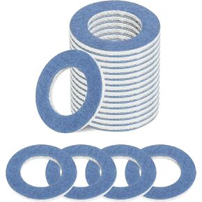 20pcs Oil Drain Plug Gasket Washer Crush Seal,Aluminum Crush Washer,Car Sealing Gaskets Oil Drain Plug Washer,Crush Washer Oil Drain Plug,Fits Most Popular Models,Replace OEM PN 9043012031