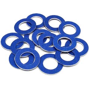 15 Pcs Oil Drain Plug Gasket - 12mm OEM Aluminum Oil Drain Plug Washer Gaskets - Compatible/Replacement for for Toyota Lexus Scion Crush Washer Seals Oil Drain Plug Washers Replaces# 9043012031