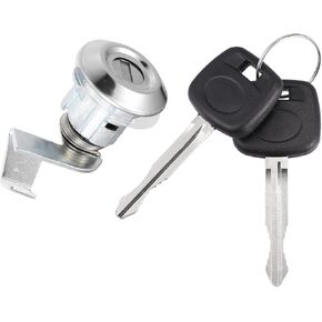 X AUTOHAUX 1 Set Fuel Door Lock Cylinder with Keys for Toyota 4Runner Pickup 1991-1995 69058-35180 Fuel Tank Lock Cylinder Fuel Filler Lid Door Gas Lock Cylinder Silver Tone 69058-35170