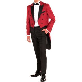 Men’s Regular Fit Peak Lapel Tailcoat Tuxedo Suit with Tux Pants & Tail Coat