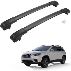 BougeRV Upgraded Roof Rack Cross Bars Compatible with Jeep Grand Cherokee 2011-2021 with Grooved Side Rails, Aluminum Crossbars Replacement for Cargo Carrier Kayak Bike Snowboard (Not for 2022+ Model)