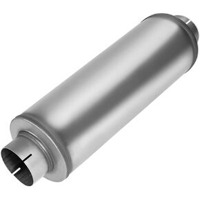5'' Exhaust Muffler, 5'' inlet/outlet, Universal 30'' Overall Stainless Steel Straight Through Design, Resonator Muffler
