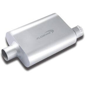 Universal Mufflers Dual Chamber 3" offset inlet/3" center outlet Performance Automotive Muffler Exhaust FH43041
