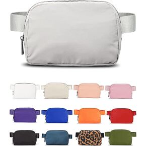 Cross Body Fanny Packs for Women Men Fashion Waist Bag Pouch Nylon Small Travel Crossbody Bags Mini Purse Everywhere Belt Bag Bum Bag for Workout Running Hiking Everglade Green