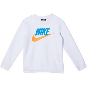 Nike Boy's Sportswear Club Fleece Crew Neck Sweatshirt (Toddler/Little Kids/Big Kids) White 4 Little Kid in Kuwait