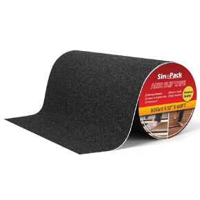 24" Extra Wide Roll Anti Slip Tape, Black Non Slip Ramp for Outdoor 24Inch x 30FT Non Skid Tape, Best Grip Non Slip Strips Tape High Traction Friction Abrasive Adhesive for Deck, Ramp, Boat