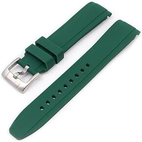 WatchBands 20mm لساعة Moonswatch، حزام سيليكون منحني لا يوجد فجوة، متوافق مع ساعة أوميغا X سواتش Moonswatch Speedmaster، ساعة سواتش أوميغا Moonswatch Speedmaster حزام بديل للنساء والرجال