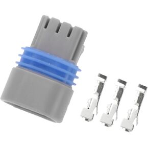3 Pin Ignition Coil Connector Plug, 1.5mm Series Car RV Truck Female Wire Terminal Connector Gray, 1 Set