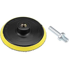uxcell 4" Hook and Loop Backing Pad Sanding Polishing Backer Plate with M10 Drill Adapter for Random Orbit Sander Polisher Buffer