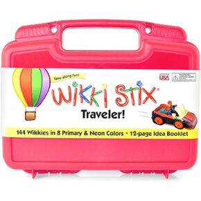 Wikki Stix Traveler, Kids Travel Essential, 144, Red Carrying Case