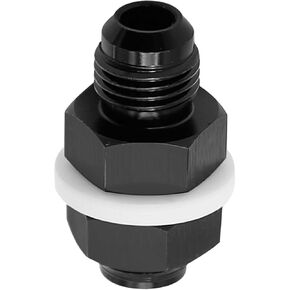 Male 6AN-10AN Bulkhead Fuel Cell Fitting Adapter Aluminum Straight (8AN 3/4-16 UNF)
