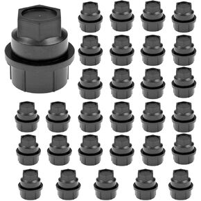 30 PCS Wheel Lug Nut Covers Compatible with Chevrolet GMC 1500 2500 Full Size Truck Thread M27-2.0, Lug Nut Cap Covers Replace 15646250, Black