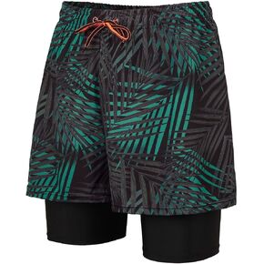 KANAV Mens Swim Trunks with Compression Liner 2 in 1 Quick-Dry Swim Shorts Lined Board Shorts (No Pockets) in Saudi Arabia