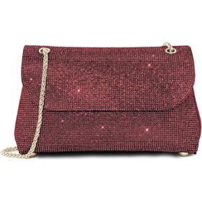 Rhinestone Purse for Women Evening Bag Sparkly Handbags Crossbody Bag Prom Clutch Purse for Wedding