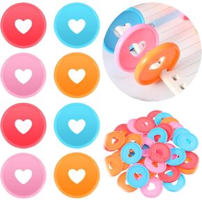 40 Pack Planner Discs Loose Leaf Binder Planner 4 Colors Plastic Binding Planner Expander Discs Book Rings, 35mm Heart Binder Rings for Adding Pages and Artwork to Discbound Notebooks and Calendars in Saudi Arabia