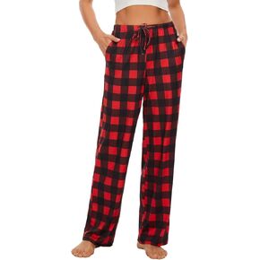Devirld Women's Yoga Casual Long Pajama Lounge Pants Drawstring Sleepwear