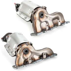 High Flow Front Catalytic Converter Kit Direct-Fit Ford Explorer Flex Taurus Lincoln MKS MKZ MKT Police Interceptor 2013 2014 2015 2016 2017 2018 2019 3.5L 3.7L