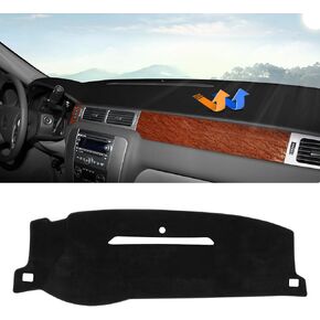 Autorder Dashboard Cover Mat for 2007-2013 Chevy Silverado Sierra,2007-2014 Chevy Tahoe Suburban Denali Avalanche&GMC Yukon/XL Without Dash Speaker&Only One Glove Box Accessories Velvet Dash Cover