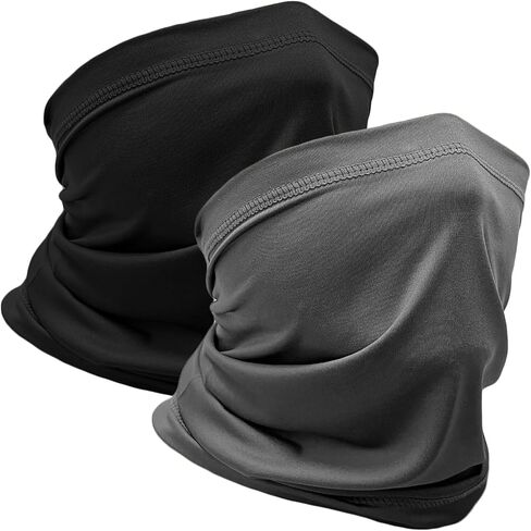 2 Packs Neck Gaiter Face Mask Scarf Gator Sun Cooling Balaclava Bandana Cover UV Protection Headwear for Men Women in Saudi Arabia