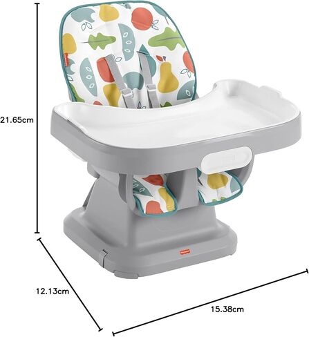 مقعد طعام محمول للأطفال الصغار من Fisher-Price Spacesaver بسيط ونظيف مع بطانة صينية قابلة للإزالة، غابة ضوء القمر [حصريًا لأمازون] in Kuwait
