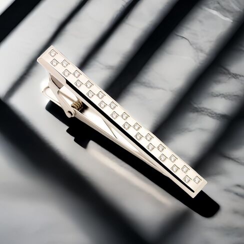 3PCS Stainless Steel Tie Clips Tie Tack Pins for Men, Business Professional Fashion Designs Classic Style Tie Bar Set Accessory for Necktie Suit Shirt, Couple Gift Men Father's Day Gift in Saudi Arabia