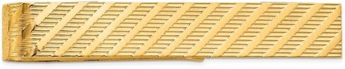شريط ربطة عنق مصقول من الذهب الأصفر عيار 14 قيراط يبلغ عرضه 50 × 8 مم مجوهرات للرجال in Kuwait