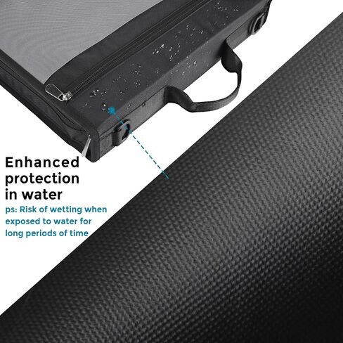 KTRIO Zipper Binder, 3 Ring 2.5 Inch Binder Organizer with Zipper, School Binder with Shoulder Strap, Portfolio Binder, Zip Up Binder with Strap with Handle and 2 Pockets, Black and Grey in Saudi Arabia