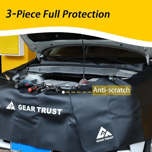 Car SUV Fender Covers for Mechanics Large Size Dual Layer Protection Car Fender Protector for mechanics, Magnetic Vehicle Work Mat Repair Accessories (3 Pack) (Slender Version, Large) in Saudi Arabia