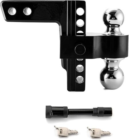 Wsays 6 Inch Drop Adjustable Trailer Hitch Ball Mount Fits 2" Receiver, 12,000 LBS GTW, (2" & 2-5/16") Stainless Steel Balls, 5/8" Tow Hitch Anti-Theft Lockable Pin SUVs, Pickups, Trucks, etc in Saudi Arabia