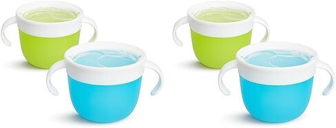 Munchkin® Snack™ Catcher Toddler Snack Cups, 4 Pack, Blue/Green in Saudi Arabia