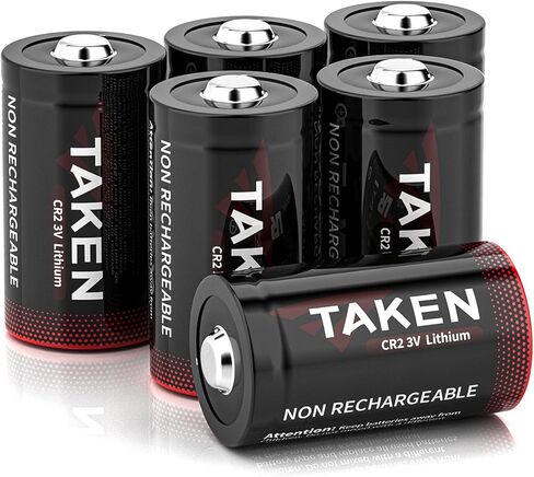 Taken CR2 Lithium Battery 8Pack, 850mAh Non-Rechargeable CR2 for Golf Rangefinder, Alarm Systems, Motion Sensor, Smoke Detector, Flashlight, Camera【10-Year Shelf Life】 in Kuwait