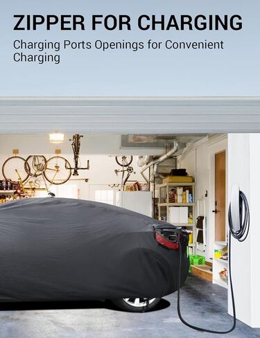 BASENOR 2024 Newest Tesla Model 3 Car Cover All-Weather Waterproof UV Protection Full Exterior Accessories with Charge Port Opening & Ventilated Mesh for Model 3 2017-2024 in Kuwait