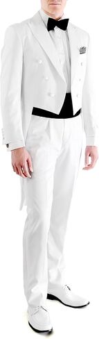 Men’s Regular Fit Peak Lapel Tailcoat Tuxedo Suit with Tux Pants & Tail Coat in Kuwait