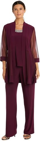 R&M Richards Women's Beaded Neck 2 Piece Pant Set in Saudi Arabia