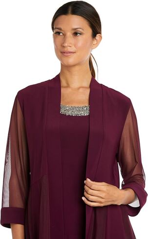R&M Richards Women's Beaded Neck 2 Piece Pant Set in Saudi Arabia