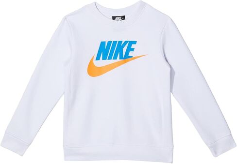 Nike Boy's Sportswear Club Fleece Crew Neck Sweatshirt (Toddler/Little Kids/Big Kids) White 4 Little Kid in Kuwait