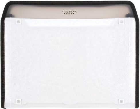 Five Star Expanding File Organizer + Study App, 7-Pocket Accordian File Organizer, Zipper Closure, Holds 11" x 8-1/2", White (350099E-ECM) in Saudi Arabia