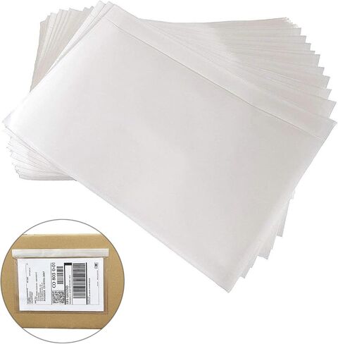 (240 Pack) BEUYI Clear 9.5'' x 6.7'' Packing List Envelopes, Adhesive Shipping Label Pouches/Sleeves, Easily Fits Half of Letter-Size Paper in Saudi Arabia