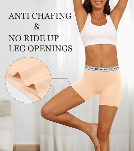 ملابس داخلية نسائية من UMMISS، سراويل داخلية قصيرة للأولاد، ملابس داخلية قطنية ناعمة قابلة للتمدد ومضادة للغضب، سراويل داخلية للسيدات من 3 قطع in Kuwait