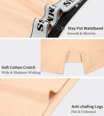 ملابس داخلية نسائية من UMMISS، سراويل داخلية قصيرة للأولاد، ملابس داخلية قطنية ناعمة قابلة للتمدد ومضادة للغضب، سراويل داخلية للسيدات من 3 قطع in Kuwait